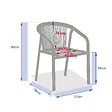 HESPERIDE - Fauteuil de jardin empilable "Riu" argile & beige aluminium - vignette