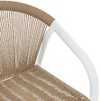 HESPERIDE - Fauteuil de jardin empilable "Riu" miel & blanc en aluminium traité en epoxy - vignette