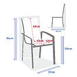 HESPERIDE - Fauteuil de jardin empilable "Axant" gris poivre & honey aluminium et texaline - vignette