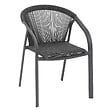 HESPERIDE - Fauteuil de jardin empilable "Riu" anthracite & graphite en aluminium traité en epoxy - vignette