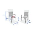 HESPERIDE - Fauteuil de jardin empilable "Allure" beige & avoine aluminium et texaline - vignette