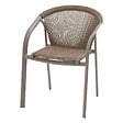 HESPERIDE - Fauteuil de jardin empilable "Riu" Cappucino & café aluminium - vignette