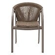 HESPERIDE - Fauteuil de jardin empilable "Riu" Cappucino & café aluminium - vignette