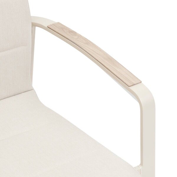 HESPERIDE - Fauteuil de jardin empilable "Diese" argile & ivoire aluminium et texaline - large