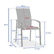 HESPERIDE - Fauteuil de jardin empilable "Diese" argile & ivoire aluminium et texaline - vignette