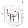 HESPERIDE - Fauteuil de jardin empilable "Axant" wengé & praline en aluminium traité époxy - vignette