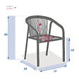 HESPERIDE - Fauteuil de jardin empilable "Riu" vert wengé & praliné en aluminium traité en epoxy - vignette