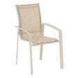 HESPERIDE - Fauteuil de jardin empilable "Axant" lin & argile en alumunium - vignette