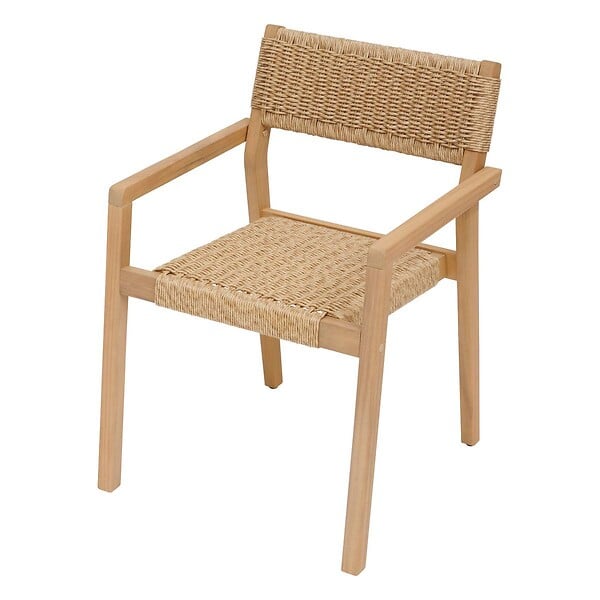 HESPERIDE - Lot de 2 fauteuils de salon de jardin "Temeira" acacia  et texaline - large