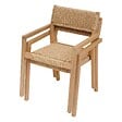 HESPERIDE - Lot de 2 fauteuils de salon de jardin "Temeira" acacia  et texaline - vignette
