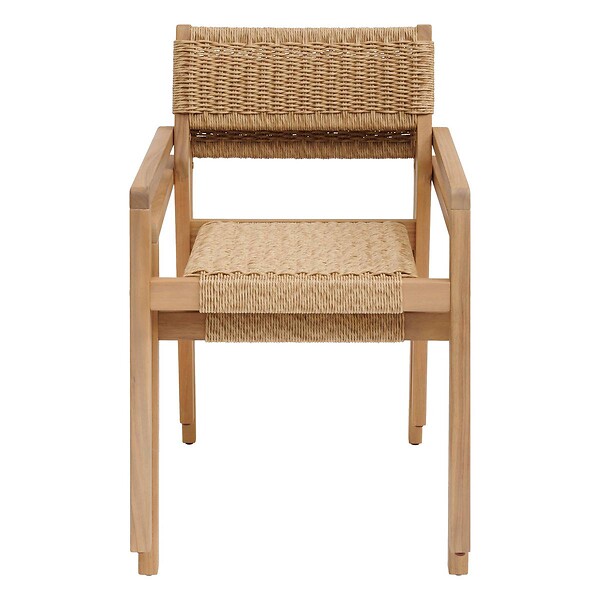HESPERIDE - Lot de 2 fauteuils de salon de jardin "Temeira" acacia  et texaline - large