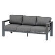 HESPERIDE - Canapé de jardin "Évasion" graphite 3 places en polyester et aluminium - vignette