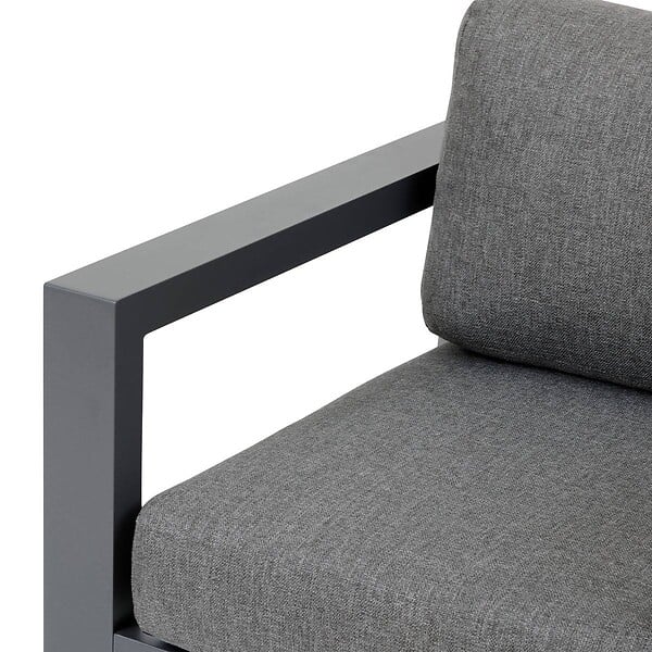 HESPERIDE - Canapé de jardin "Évasion" graphite 3 places en polyester et aluminium - large