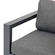 HESPERIDE - Canapé de jardin "Évasion" graphite 3 places en polyester et aluminium - vignette