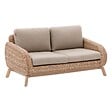 HESPERIDE - Canapé de jardin "Manissa" honey & beige 2 places en aluminium et polyester - vignette