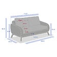 HESPERIDE - Canapé de jardin "Manissa" honey & beige 2 places en aluminium et polyester - vignette