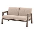 HESPERIDE - Canapé de jardin "Axiome" praline & beige 2 places en aluminium et polyester - vignette