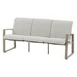 HESPERIDE - Salon de jardin "Boreane" Noisette & café 5 places en aluminium texaline et polyester - vignette