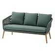 HESPERIDE - Salon de jardin "Orissa" vert olive 5 places en polyester et acier - vignette