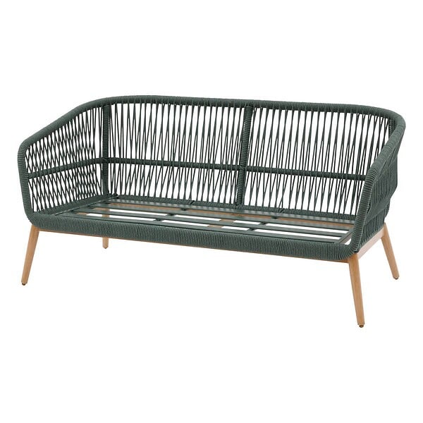 HESPERIDE - Salon de jardin "Orissa" vert olive 5 places en polyester et acier - large