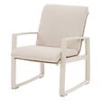 HESPERIDE - Salon de jardin "Boreane" lin & argile 5 places en aluminium texaline et polyester - vignette