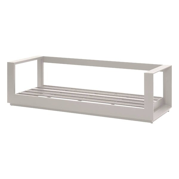 HESPERIDE - Canapé de jardin "Allure" avoine & beige zebrano 3 places en aluminium et polyester - large