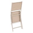 HESPERIDE - Lot de 4 chaises de jardin pliantes "Modula" lin et argile - vignette