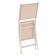 HESPERIDE - Lot de 4 chaises de jardin pliantes "Essentia" lin & argile - vignette