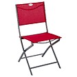 HESPERIDE - Lot de 4 chaises de jardin pliantes "Modula" grenade & graphite en acier traité époxy - vignette
