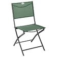 HESPERIDE - Lot de 4 chaises de jardin pliantes "Modula" vert olive & graphite en acier traité époxy - vignette