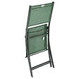 HESPERIDE - Lot de 4 chaises de jardin pliantes "Modula" vert olive & graphite en acier traité époxy - vignette