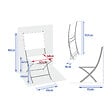 HESPERIDE - Lot de 4 chaises de jardin pliantes "Essentia" lin & vert laurier aluminium et texaline - vignette
