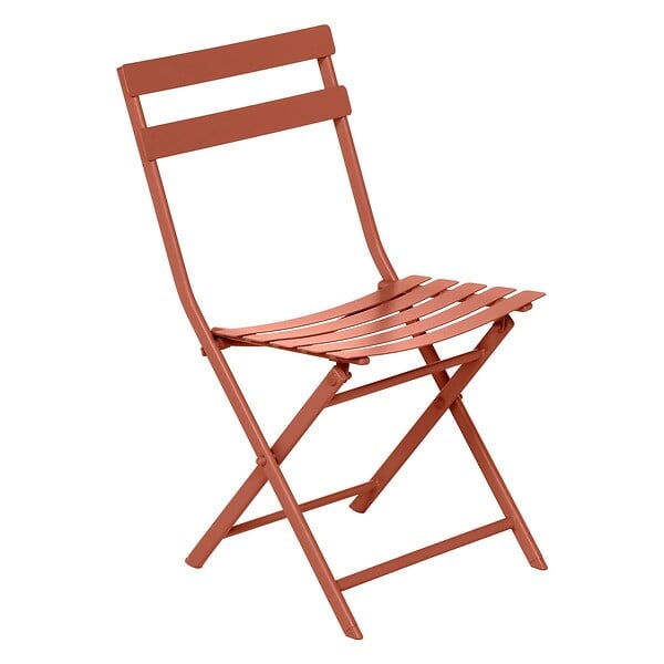 HESPERIDE - Chaise de jardin pliante "Greensboro" ambre en acier traité époxy - large