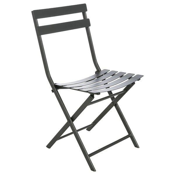 HESPERIDE - Chaise de jardin pliante "Greensboro" graphite en acier traité époxy - large