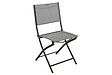 HESPERIDE - Lot de 4 chaises de jardin pliantes "Modula" galet & graphite acier traité époxy - vignette