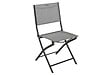 HESPERIDE - Lot de 4 chaises de jardin pliantes "Modula" galet & graphite acier traité époxy - vignette