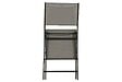 HESPERIDE - Lot de 4 chaises de jardin pliantes "Modula" galet & graphite acier traité époxy - vignette