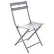 HESPERIDE - Chaise de jardin pliante "Greensboro" gris quartz en acier traité époxy - vignette