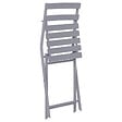 HESPERIDE - Chaise de jardin pliante "Greensboro" gris quartz en acier traité époxy - vignette