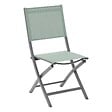 HESPERIDE - Lot de 4 chaises de jardin pliantes "Essentia" vert olive et graphite - vignette