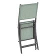 HESPERIDE - Lot de 4 chaises de jardin pliantes "Essentia" vert olive et graphite - vignette
