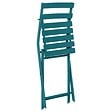 HESPERIDE - Chaise de jardin pliante "Greensboro" bleu canard en acier traité époxy - vignette