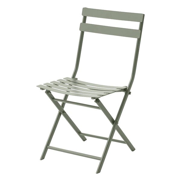 HESPERIDE - Chaise de jardin pliante "Greensboro" vert laurier acier - large
