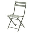 HESPERIDE - Chaise de jardin pliante "Greensboro" vert laurier acier - vignette