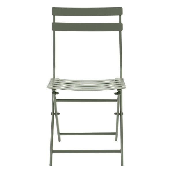 HESPERIDE - Chaise de jardin pliante "Greensboro" vert laurier acier - large