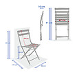 HESPERIDE - Chaise de jardin pliante "Greensboro" vert laurier acier - vignette