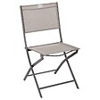 HESPERIDE - Lot de 4 chaises de jardin pliantes "Modula" noisette & tonka acier traité époxy - vignette