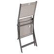 HESPERIDE - Lot de 4 chaises de jardin pliantes "Modula" noisette & tonka acier traité époxy - vignette