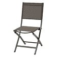 HESPERIDE - Lot de 4 chaises de jardin pliantes "Essentia" wengé & praliné aluminium et texaline - vignette