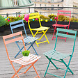 HESPERIDE - Chaise de jardin pliante "Greensboro" groseille en acier traité époxy - vignette